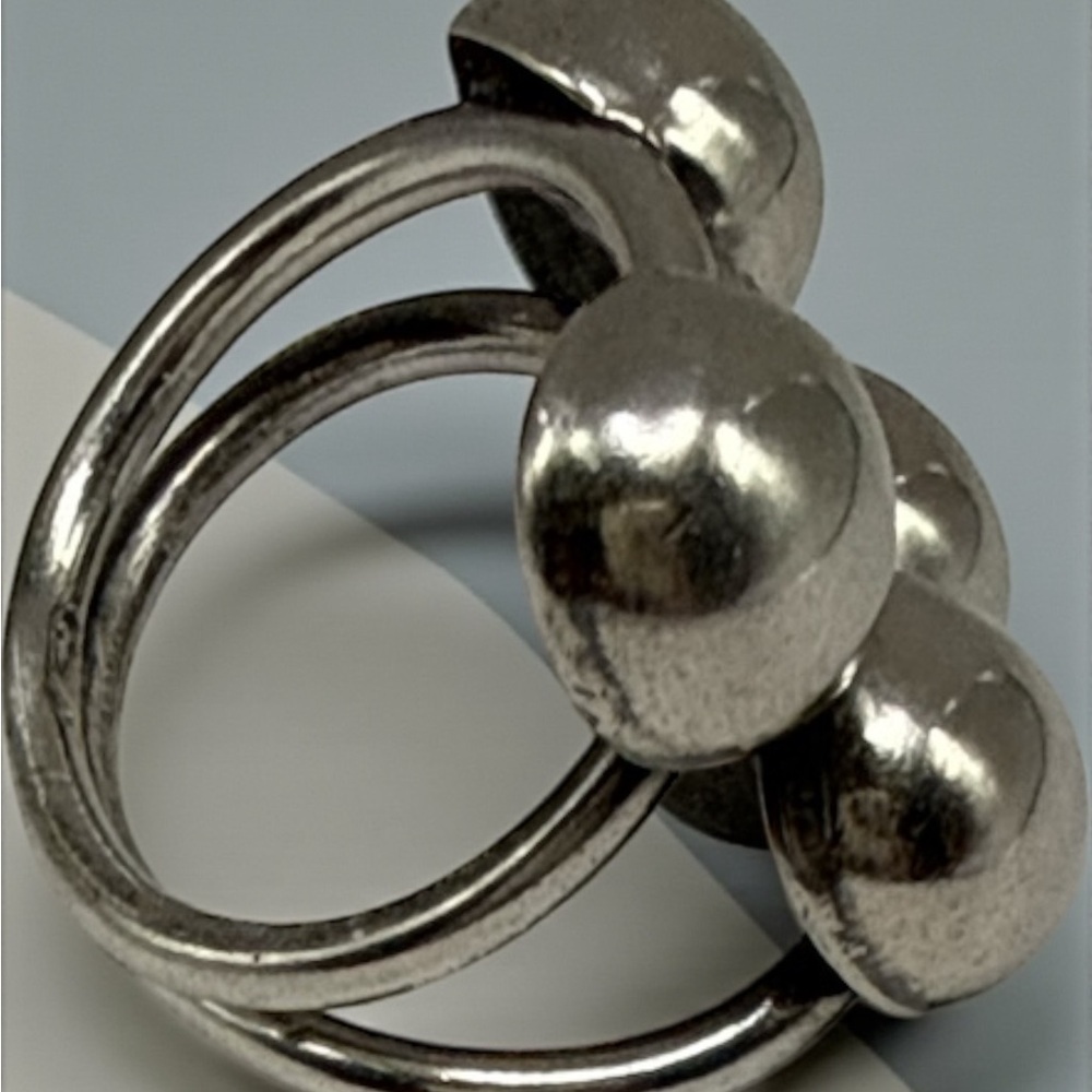 Chunky  Sterling Silver Women's Ring 9.34 grams stamped weight: 17.05 G - Picture 13 of 15